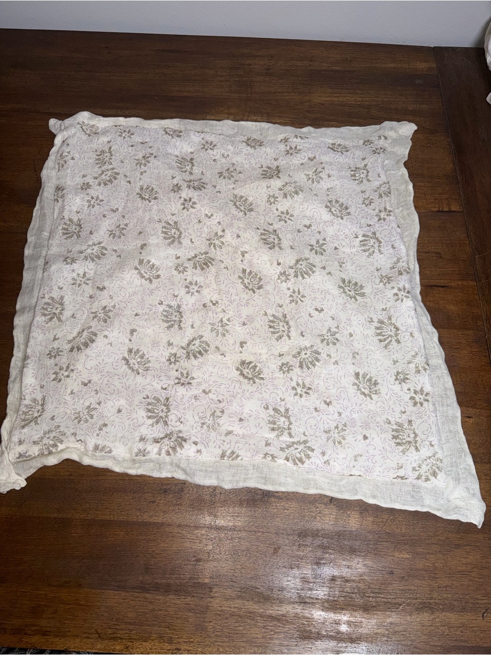 Tourmaline Home 100% Linen Floral Euro Pillow Sham Cottagecore Shabby Chic
